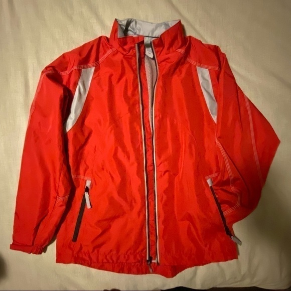🎈$5 add. YOUTH Red jacket windbreaker/ rain coat. Size large - Picture 7 of 7